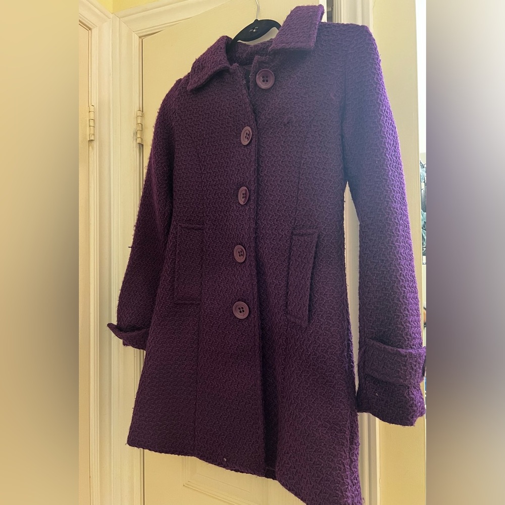 Seductions Purple Coat NWT